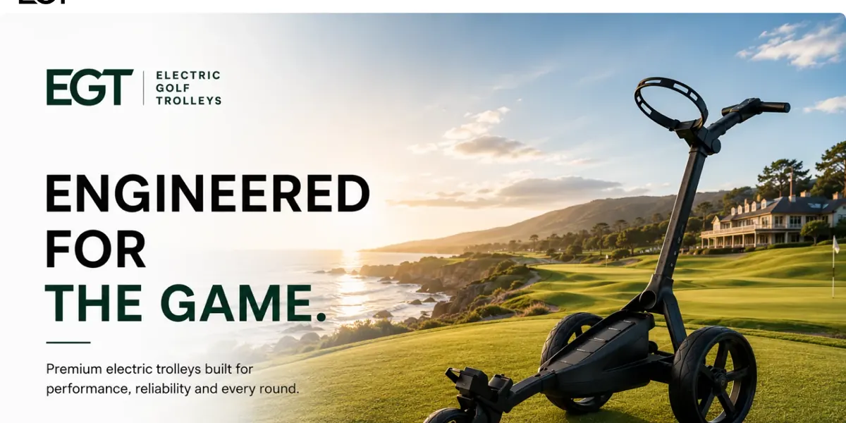 Electric Golf Trolleys homepage on desktop